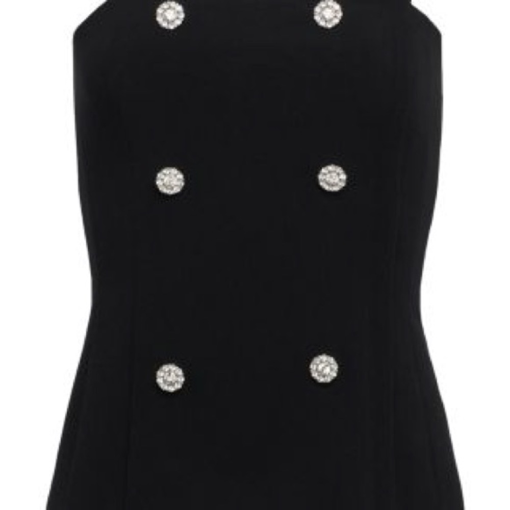 L'AGENCE.  strapless crystal-embellished woven bustier top - Picture 8 of 8